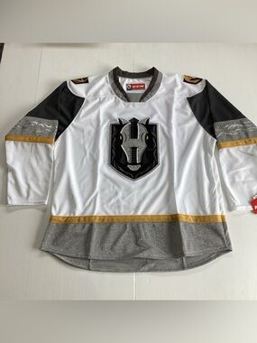 Henderson Silver Knights CCM Jersey Embroidered Patch BLANK Back White Jersey XL